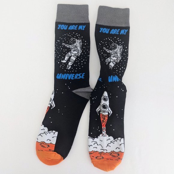 You Are My Universe & NASA Crew Socks Bundle UNISEX 7-12 Astronaut Space NIB - Picture 9 of 13